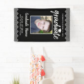 Afstuderen Foto met Afstudeerder naam zwart - vert Spandoek (Insitu)