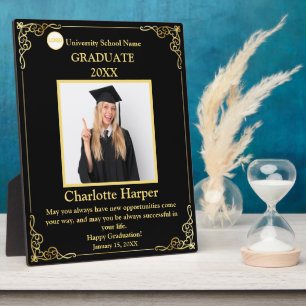 Afstuderen Foto met Naam & School Custom Award Fotoplaat