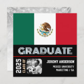 Afstuderen, foto, Mexicaanse vlag Kaart (Voorkant / Achterkant)