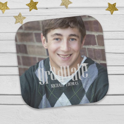 Afstuderen Foto minimalistisch eenvoudig modern Af Papieren Bordje