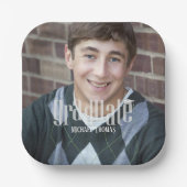 Afstuderen Foto minimalistisch eenvoudig modern Af Papieren Bordje (Voorkant)