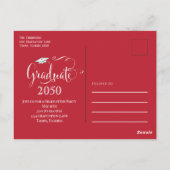 Afstuderen Foto minimalistisch, eenvoudig script r Briefkaart (Achterkant)