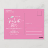 Afstuderen Foto minimalistisch Eenvoudig Script Ro Briefkaart (Achterkant)