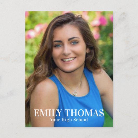 Afstuderen Foto minimalistisch Eenvoudig Script Ro Briefkaart (Voorkant)