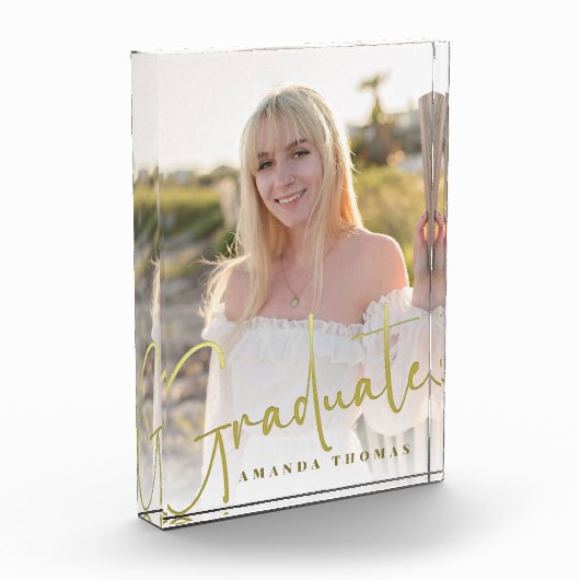 Afstuderen foto minimalistisch gouden script (Links)