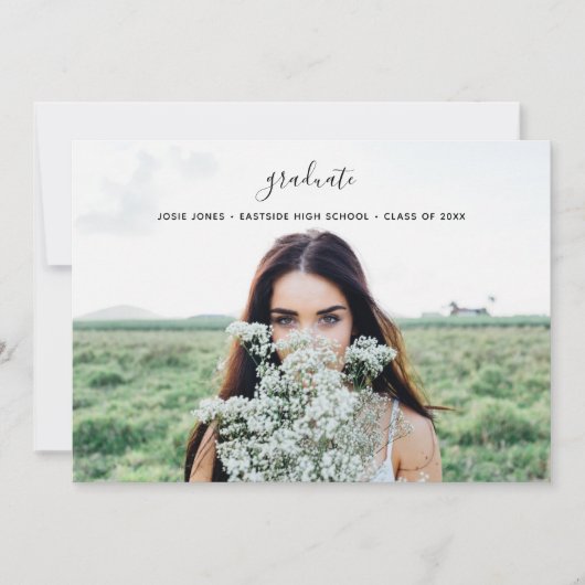 Afstuderen foto minimalistisch kaart (Voorkant)