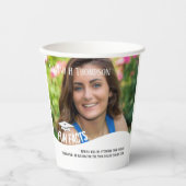 Afstuderen foto-minimalistisch modern vlotter papieren bekers (Voorkant)