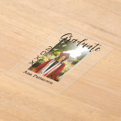 Afstuderen foto Modern Classic Voeg jaarnaam rusti Acryl Uitnodigingen (Laagn)