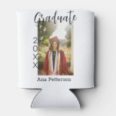 Afstuderen foto Modern Classic Voeg jaarnaam rusti Blikjeskoeler (Achterkant)