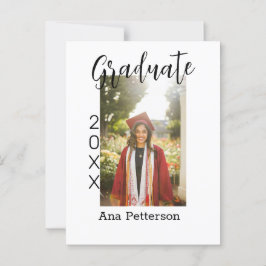 Afstuderen foto Modern Classic Voeg jaarnaam rusti Briefkaart