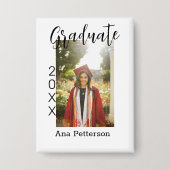 Afstuderen foto Modern Classic Voeg jaarnaam rusti Button (Voorkant)