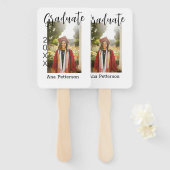 Afstuderen foto Modern Classic Voeg jaarnaam rusti Handwaaier (Voorkant en achterkant)