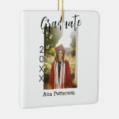 Afstuderen foto Modern Classic Voeg jaarnaam rusti Keramisch Ornament (Rechts)