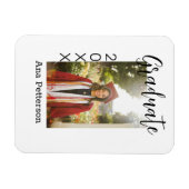 Afstuderen foto Modern Classic Voeg jaarnaam rusti Magneet (Horizontaal)