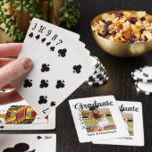Afstuderen foto Modern Classic Voeg jaarnaam rusti Pokerkaarten (Insitu)
