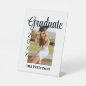 Afstuderen foto Modern Classic Voeg jaarnaam rusti Reclamebord Met Voetstuk (Voorkant)