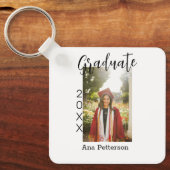 Afstuderen foto Modern Classic Voeg jaarnaam rusti Sleutelhanger (Voorkant)