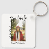 Afstuderen foto Modern Classic Voeg jaarnaam rusti Sleutelhanger (Achterkant)