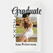 Afstuderen foto Modern Classic Voeg jaarnaam rusti Spandoek (Verticaal)