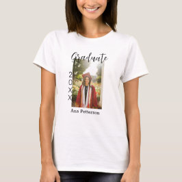 Afstuderen foto Modern Classic Voeg jaarnaam rusti T-shirt