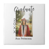 Afstuderen foto Modern Classic Voeg jaarnaam rusti Tegeltje (Voorkant)
