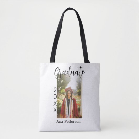 Afstuderen foto Modern Classic Voeg jaarnaam rusti Tote Bag (Voorkant)