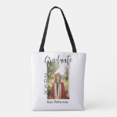 Afstuderen foto Modern Classic Voeg jaarnaam rusti Tote Bag (Achterkant)
