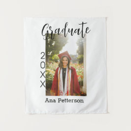 Afstuderen foto Modern Classic Voeg jaarnaam rusti Wandkleed