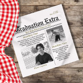 Afstuderen Foto Modern Cool Fun Newspapier Servet