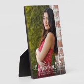 Afstuderen Foto Modern Elegant Calligraphy Hearts Fotoplaat (Zijkant)