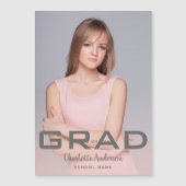 Afstuderen foto modern elegant roos goud (Voorkant)