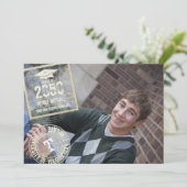 Afstuderen Foto Modern Gold Cool Afstudeerder Stam Kaart (Staand voorkant)