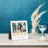 Afstuderen Foto Modern Gold Persoonlijke keepomwil Fotoplaat (Insitu)