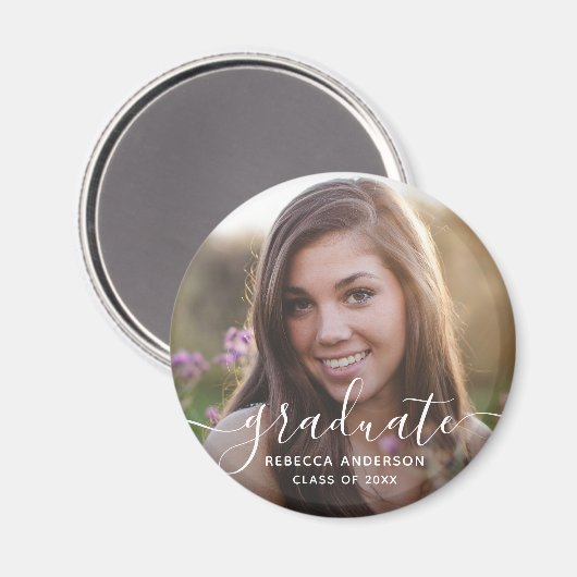 Afstuderen Foto Modern Magneet (Voorkant / Achterkant)