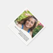 Afstuderen Foto Modern Minimalist Fun Facts Servet (Hoek)