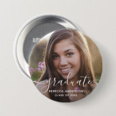 Afstuderen Foto Modern Ronde Button 7,6 Cm (Voorkant /achterkant)