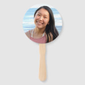 Afstuderen foto modern roos gouden script keepomwi handwaaier (Achterkant)