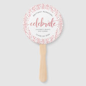 Afstuderen foto modern roos gouden script keepomwi handwaaier (Voorkant)