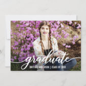 Afstuderen Foto modern script Aankondiging (Voorkant)