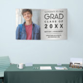 Afstuderen Foto Modern Script Silver Spandoek (Beurs)