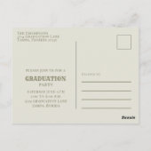 Afstuderen Foto Modern Simple Trendy Gold Banner Briefkaart (Achterkant)