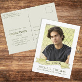 Afstuderen Foto Modern Simple Trendy Gold Banner Briefkaart