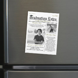 Afstuderen Foto Modern Simple Trendy Newspaper
