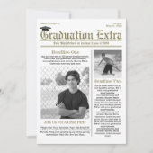 Afstuderen Foto Modern Simple Trendy Newspaper Kaart (Voorkant)