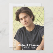 Afstuderen Foto Modern Simple Trendy Newspaper Kaart (Achterkant)