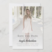 Afstuderen Foto Modern Typografie Save the Date Aankondiging (Voorkant)