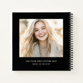 Afstuderen foto moderne naam jaar gastenboek notitieboek (Achterkant)