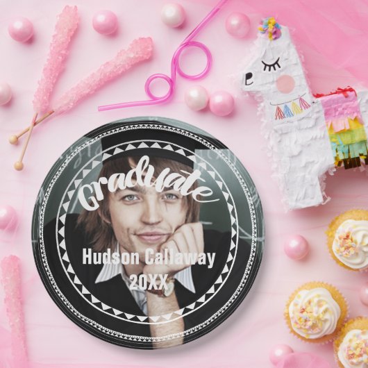 Afstuderen Foto naam Afstuderen jaar Papieren Bordje (Feest)