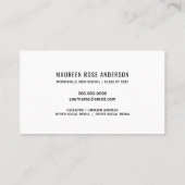 Afstuderen Foto Name Cards Roos Gold Accent Contactkaartje (Achterkant)