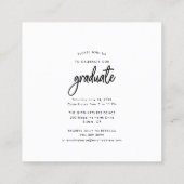 Afstuderen Foto Open Huis 2024 Afstudeerder Party  Vierkante Visitekaartje (Achterkant)